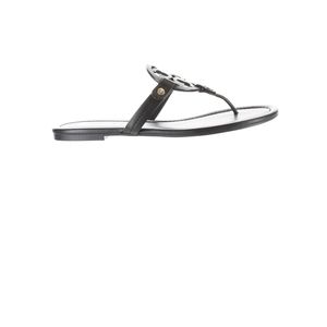 Tory Burch Womens Miller Black T-Strap Sandals Size 9.5 Medium (B  M) (2434999)